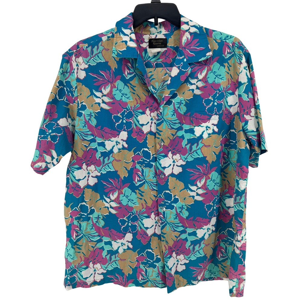 Hawaiian Reserve Collection Shirt‎ 2XL Mens Floral Print Made in Hawaii